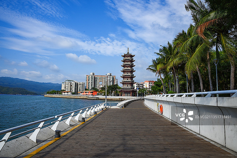 盐田沙头角海边栈道风景图片素材