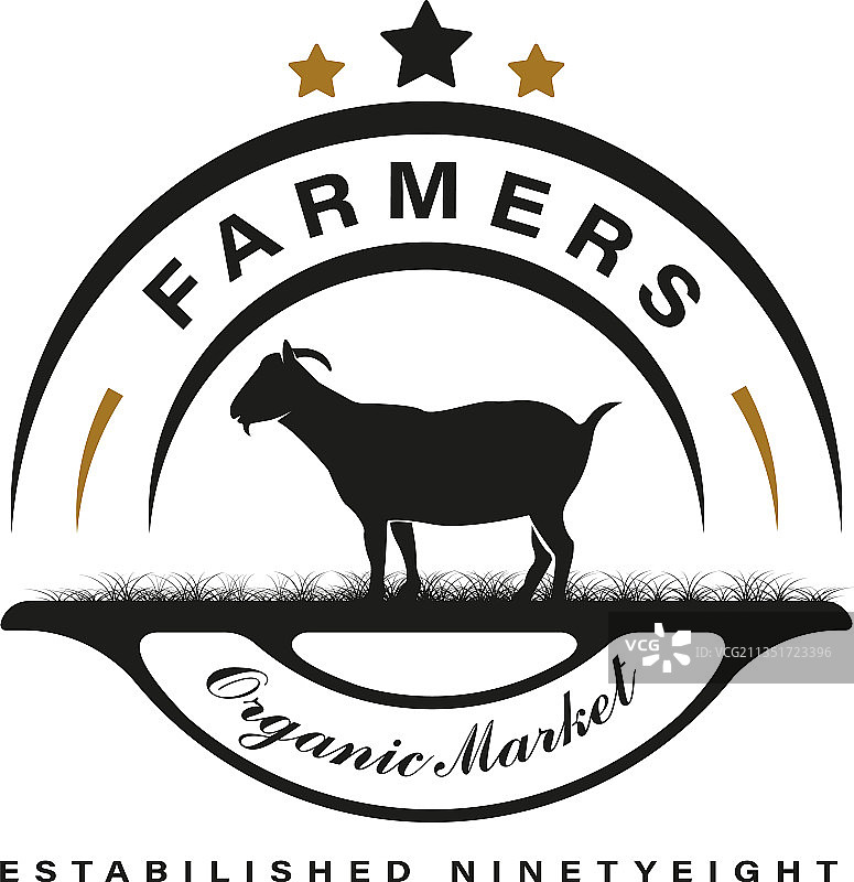 复古山羊农场标志图片素材