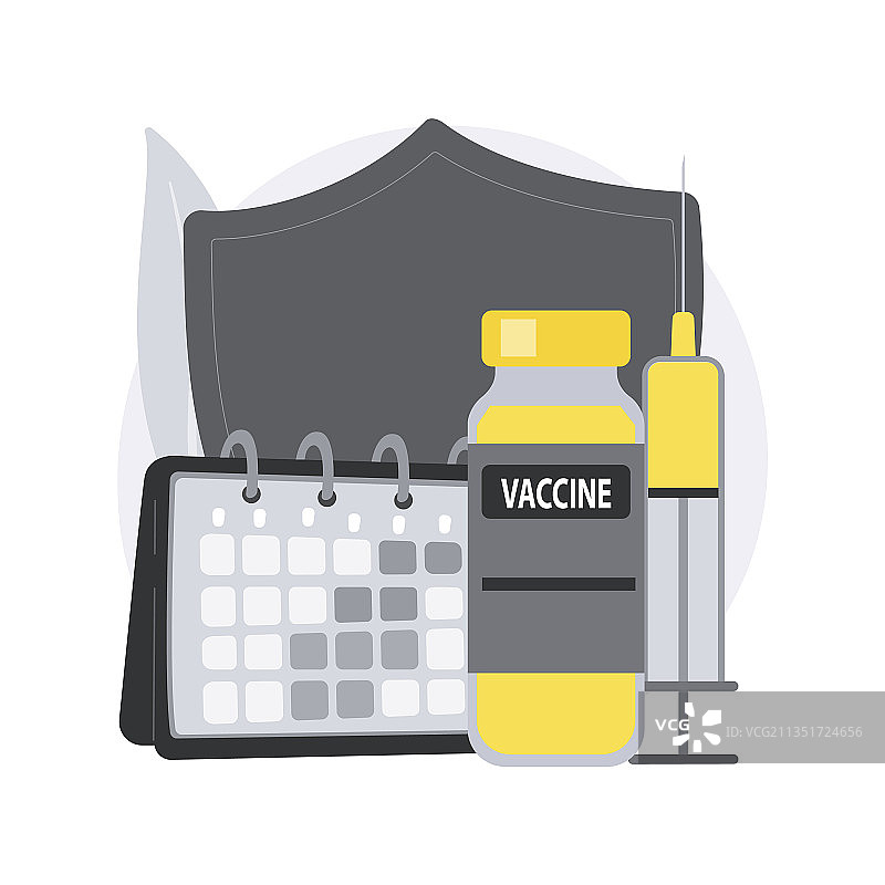 疫苗接种计划抽象概念图片素材