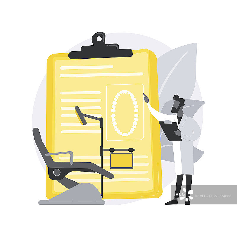 私人牙科抽象概念图片素材