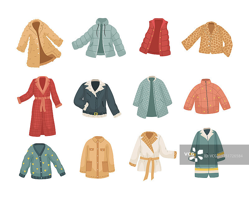 冬季服装外套套装图片素材