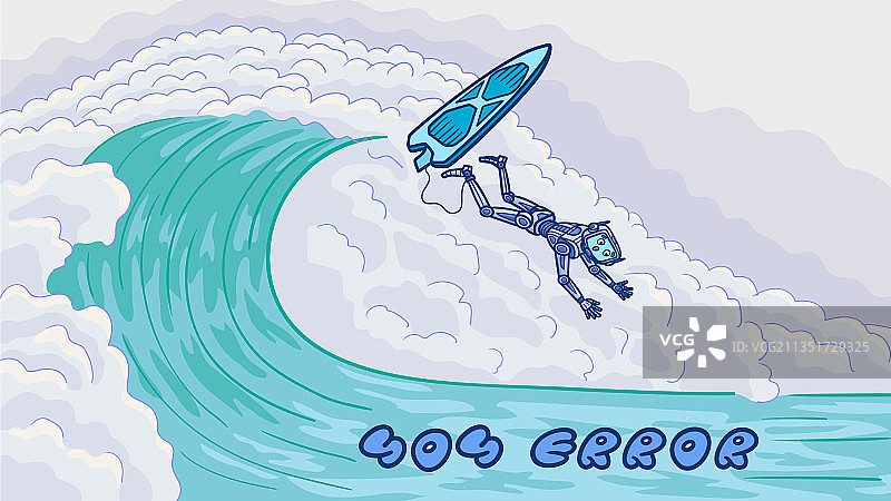 网页404机器人错误模板图片素材