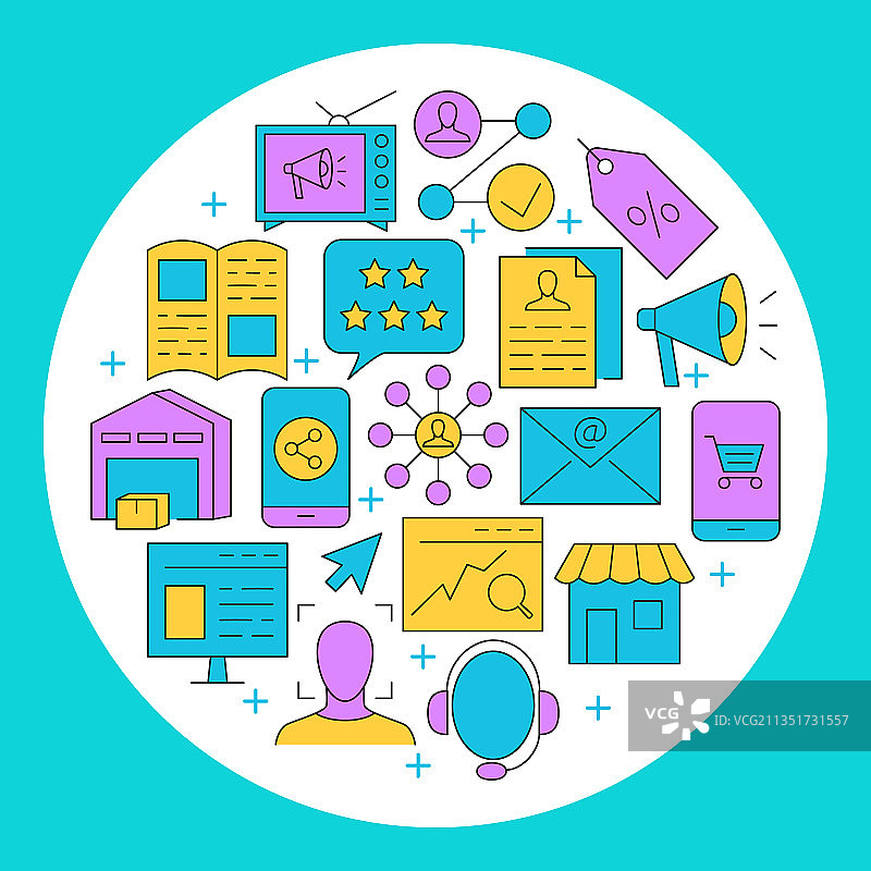 带文本区域的全渠道营销banner图片素材