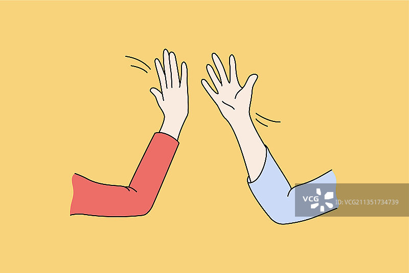 击掌问候概念图片素材