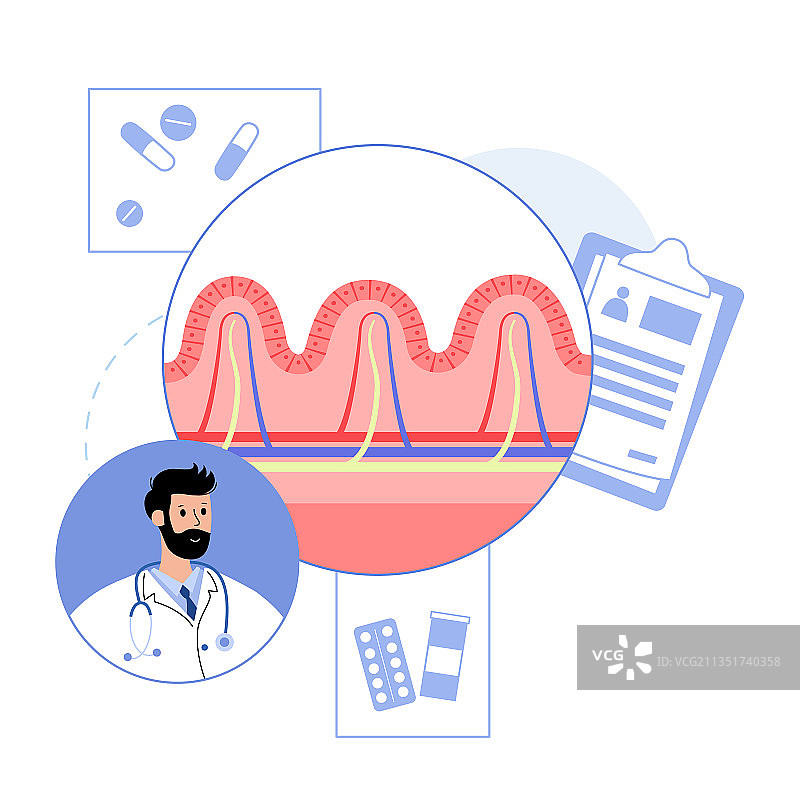 乳糜泻炎症图片素材