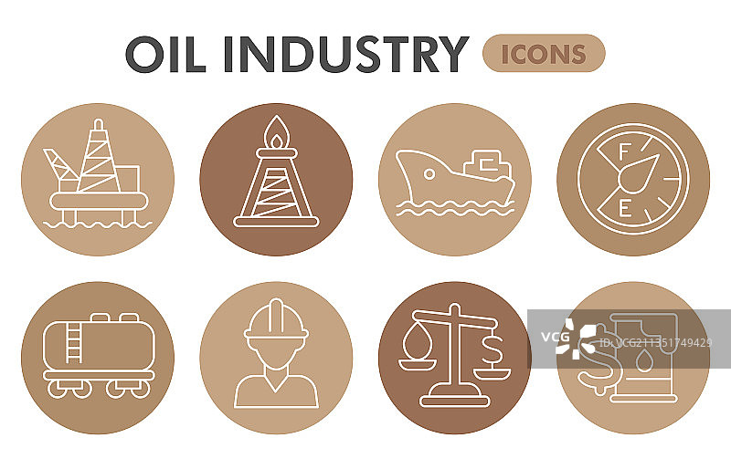 现代石油工业信息图表设计模板图片素材