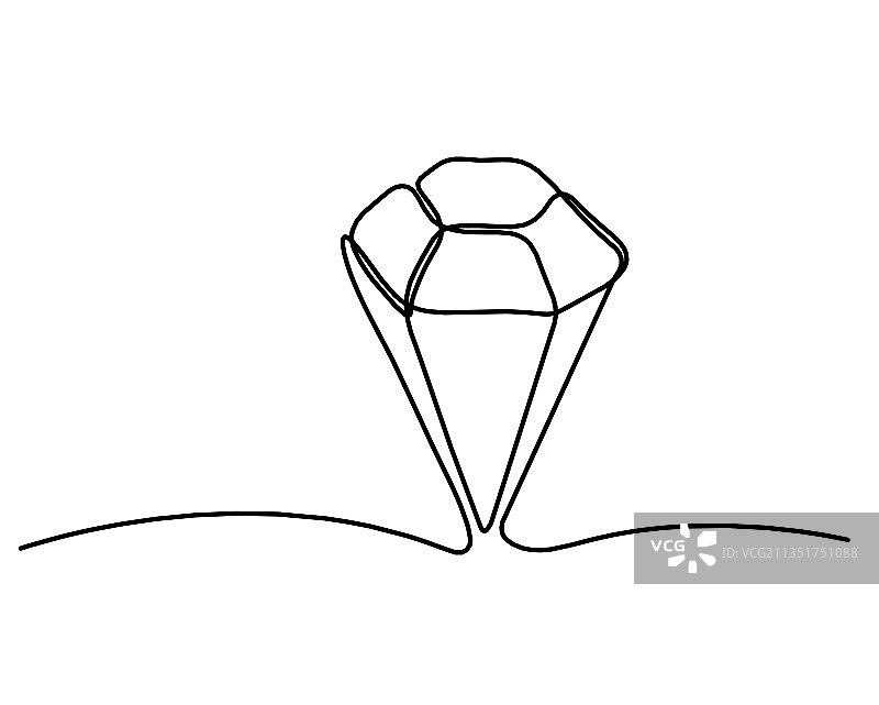 抽象水晶连续线条画图片素材