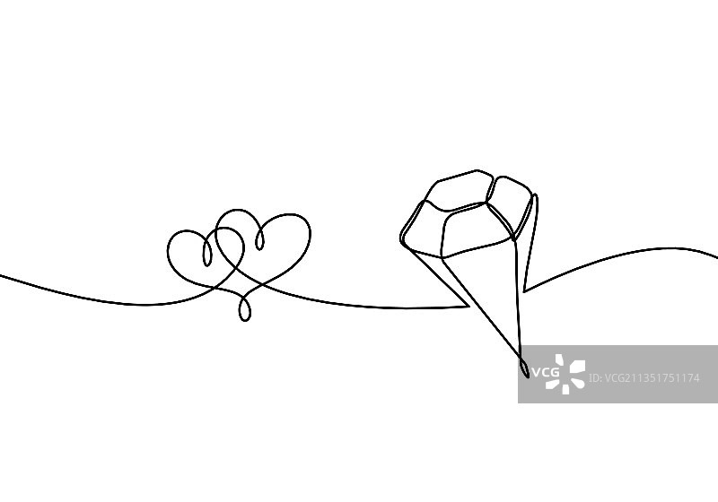 带有水晶和爱心的抽象戒指图片素材