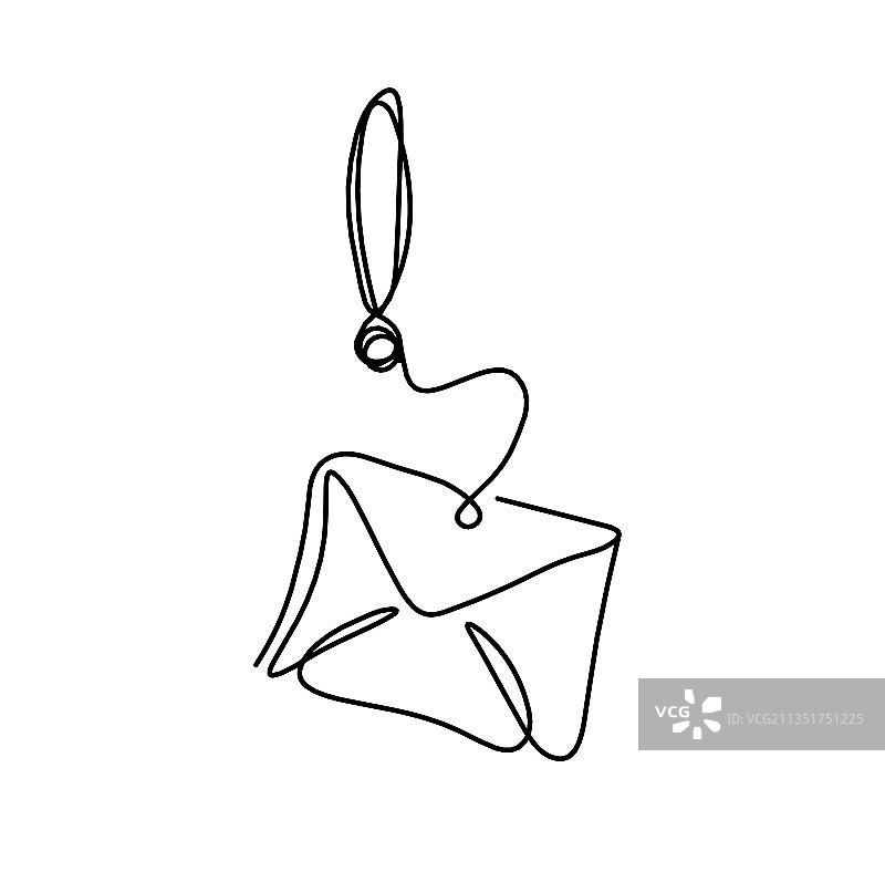 带有感叹号的抽象纸质信封图片素材