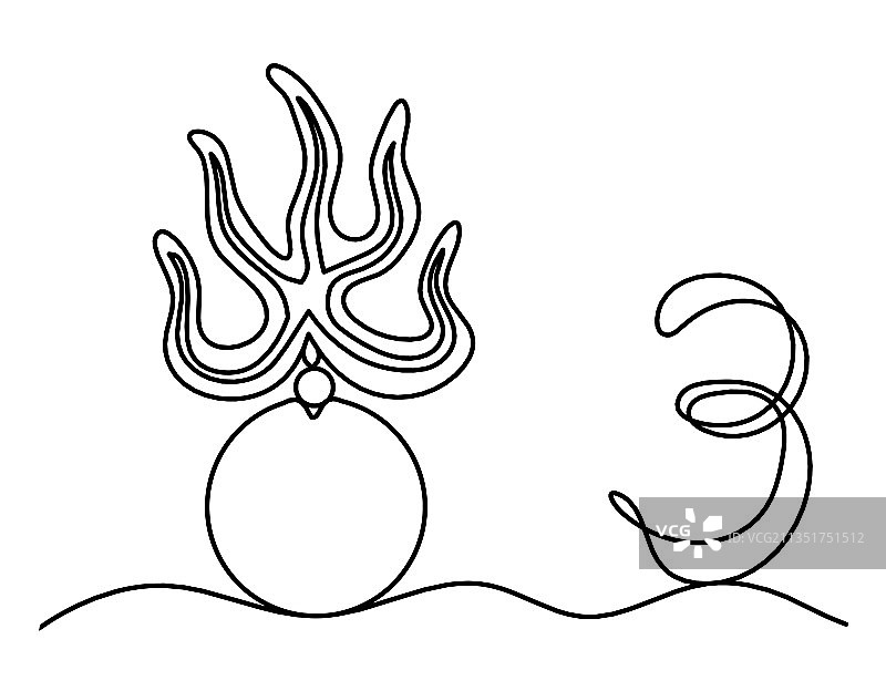 白色背景上的风水线条画图片素材