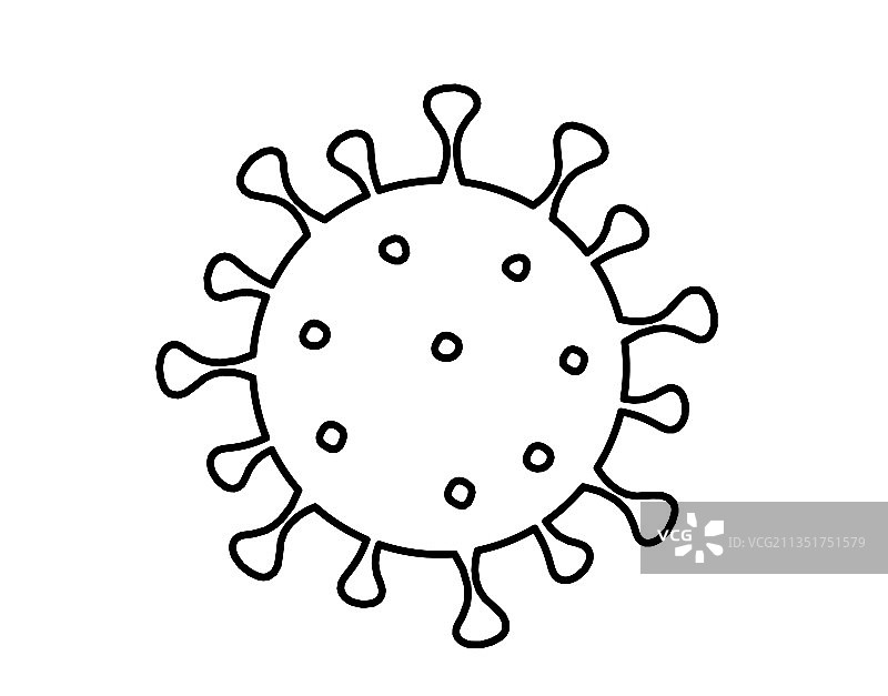 新冠病毒抽象线条图片素材