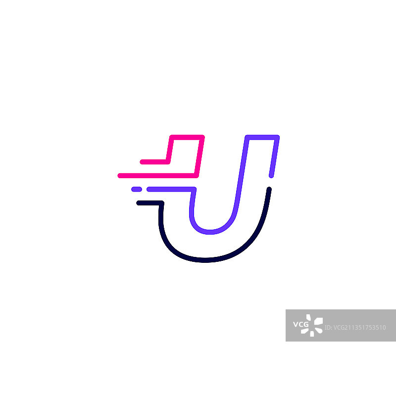 字母U短划线小写科技数字快速图片素材