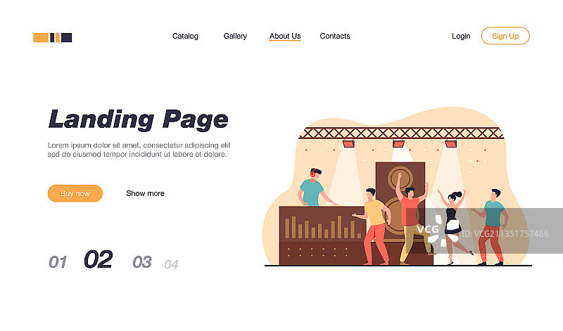 在俱乐部跳舞的快乐年轻人图片素材