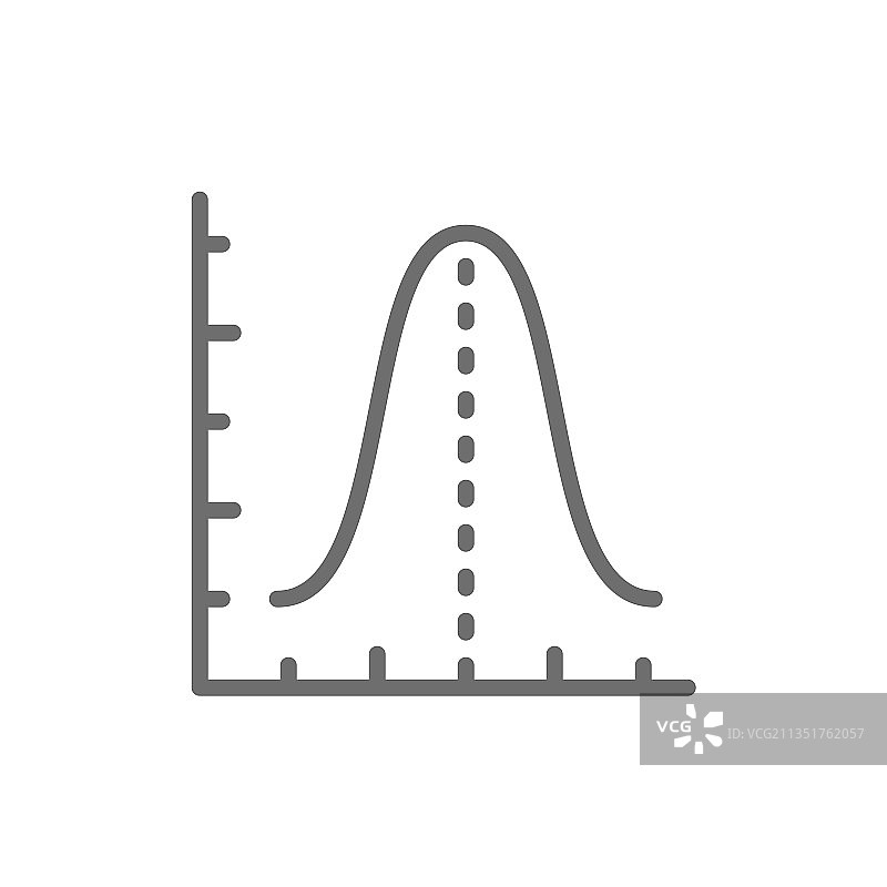 高斯直方图函数图抛物线灰色图标图片素材