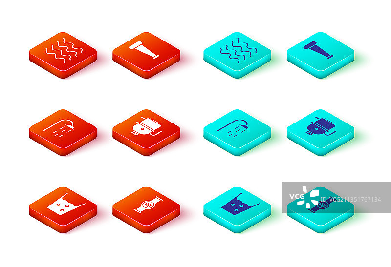 玻璃水具：水表与淋浴图片素材