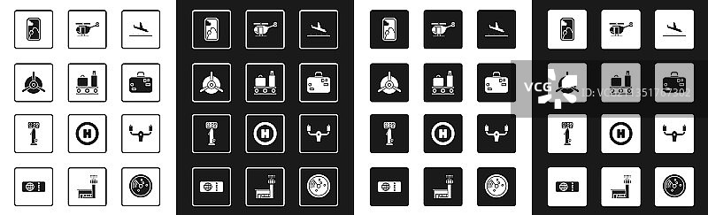 飞机降落机场传送带图片素材