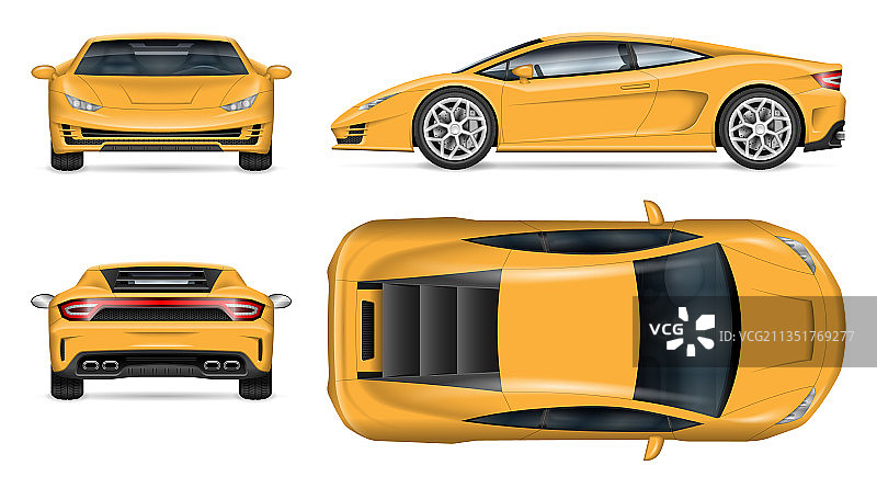 黄色赛车模型，独立车辆模板图片素材