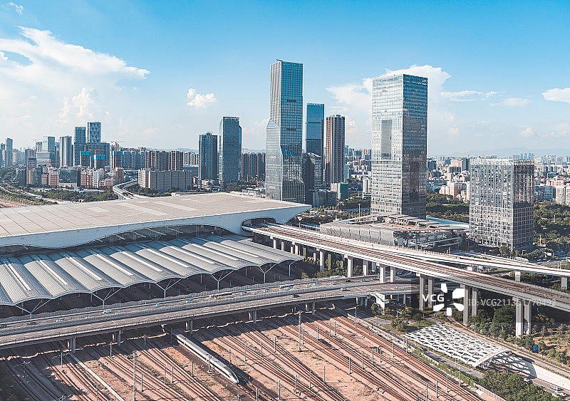 深圳城市风光，深圳北站商圈图片素材