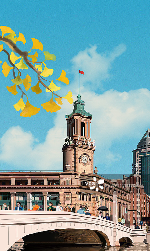 上海邮电大楼图片素材