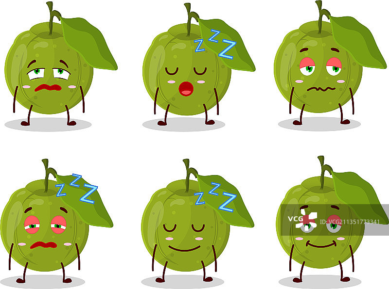 番石榴卡通人物形象图片素材