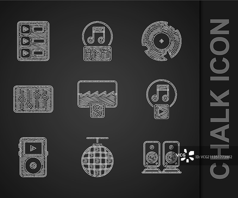 音乐波均衡器迪斯科舞厅立体声合集图片素材