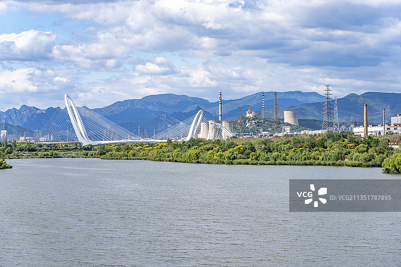 夏天永定河莲石湖首钢园风光图片素材