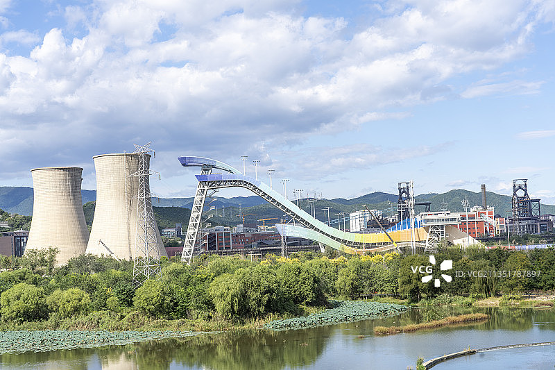 夏天永定河莲石湖首钢园风光图片素材