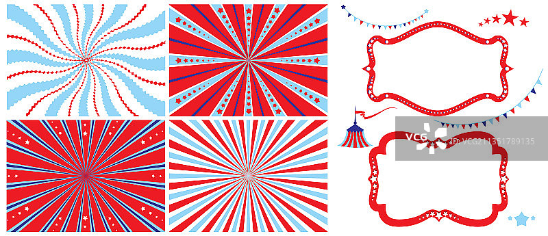 马戏团广告元素合集图片素材