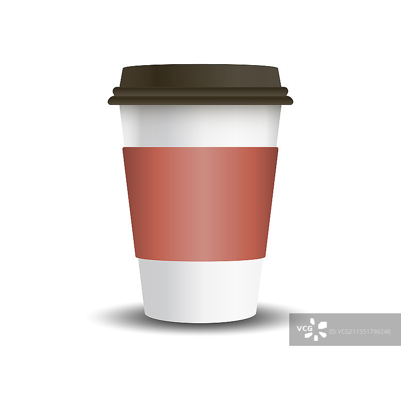 带样机套的热饮纸杯图片素材
