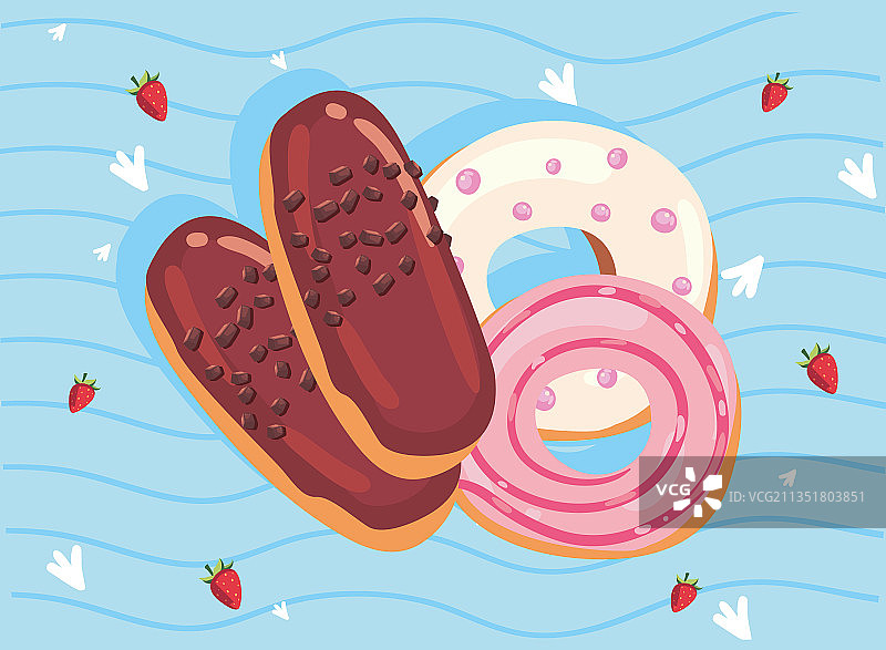 泡芙与甜甜圈图片素材