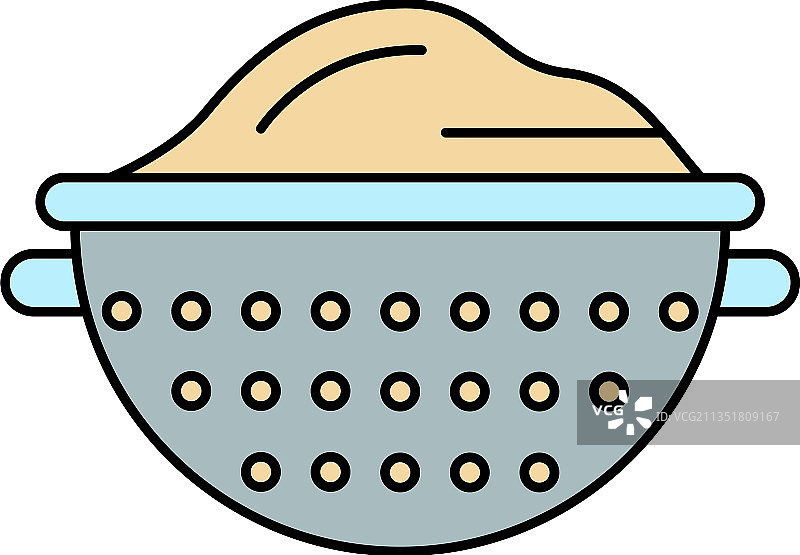 筛子彩色轮廓图标图片素材