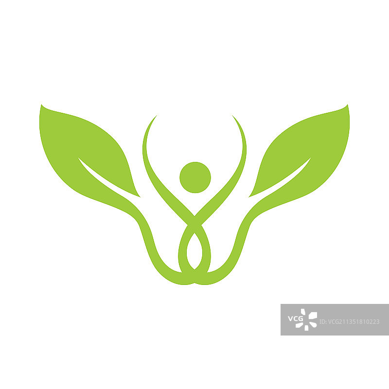 清新植物叶子标志图片素材