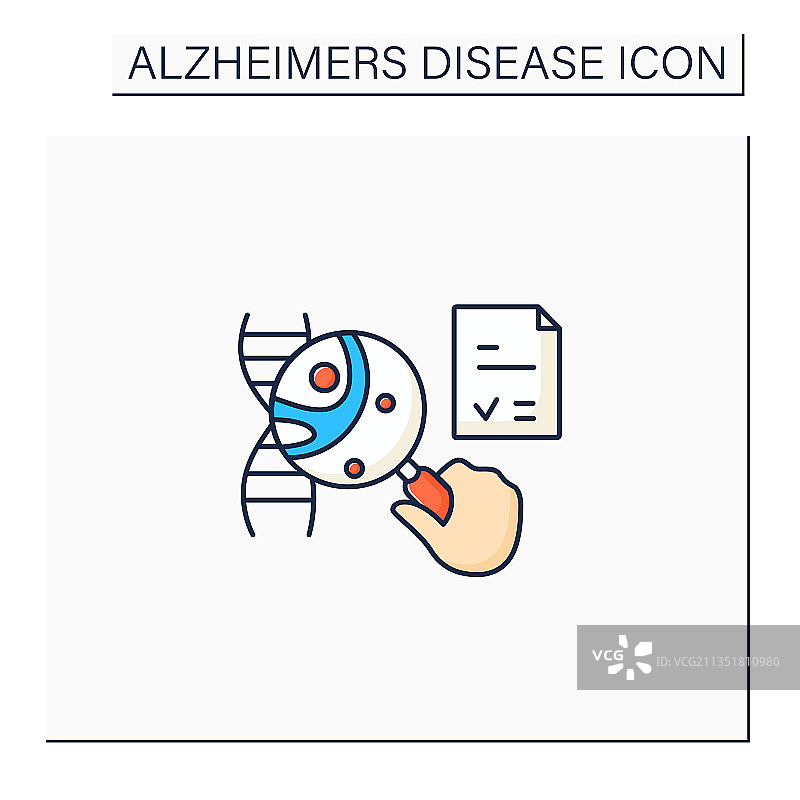 基因检测彩色图标图片素材
