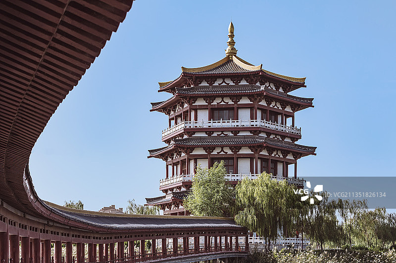 宁夏银川灵武市西湖公园图片素材