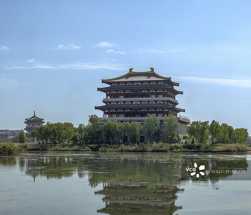 宁夏银川灵武市西湖公园图片素材