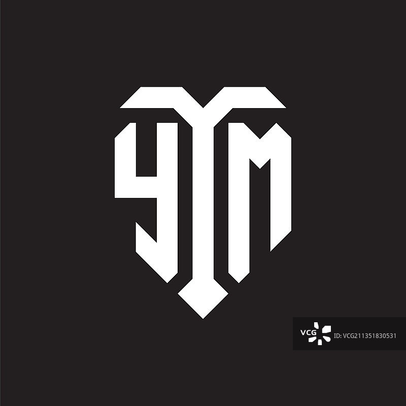 YM标志组合设计模板图片素材