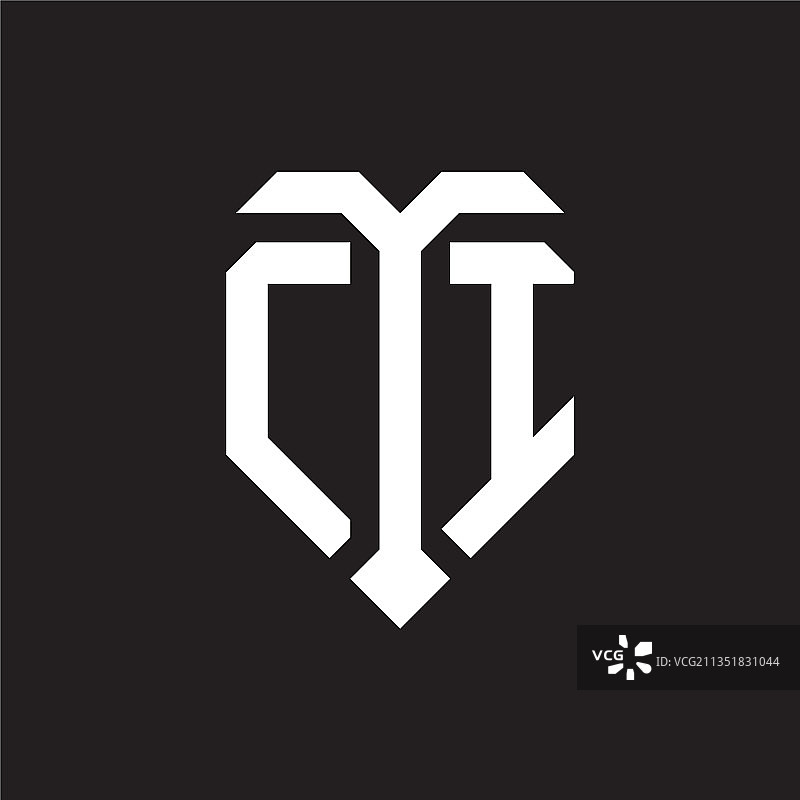 CI标志首字母组合设计模板图片素材