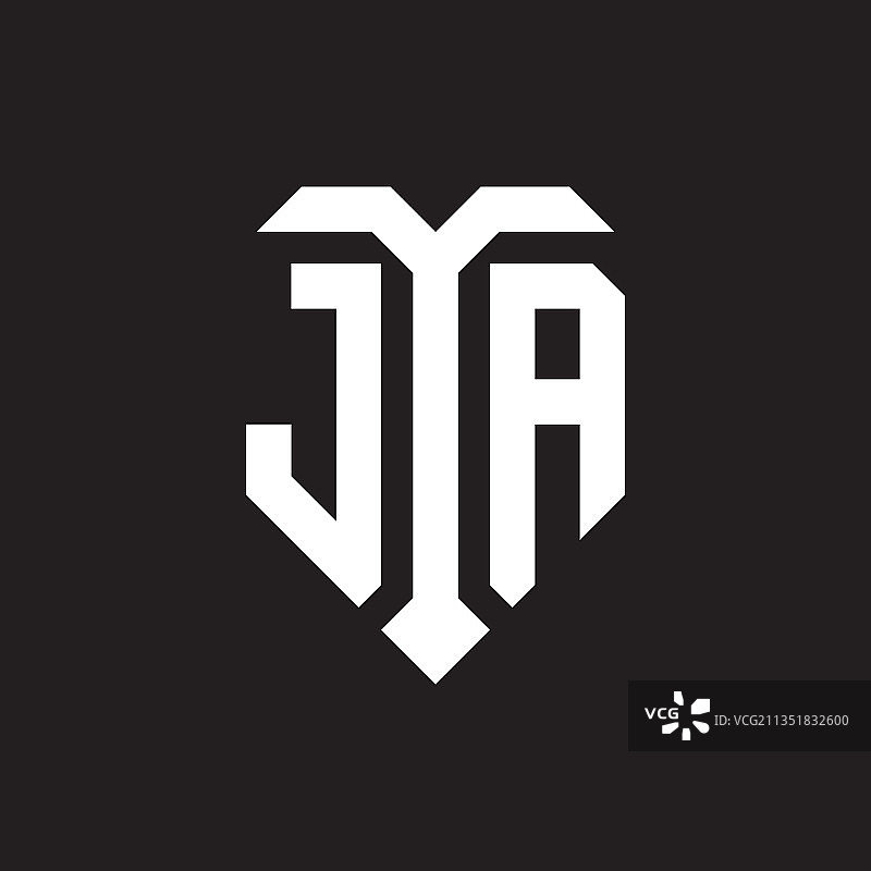 JA标志组合设计模板图片素材