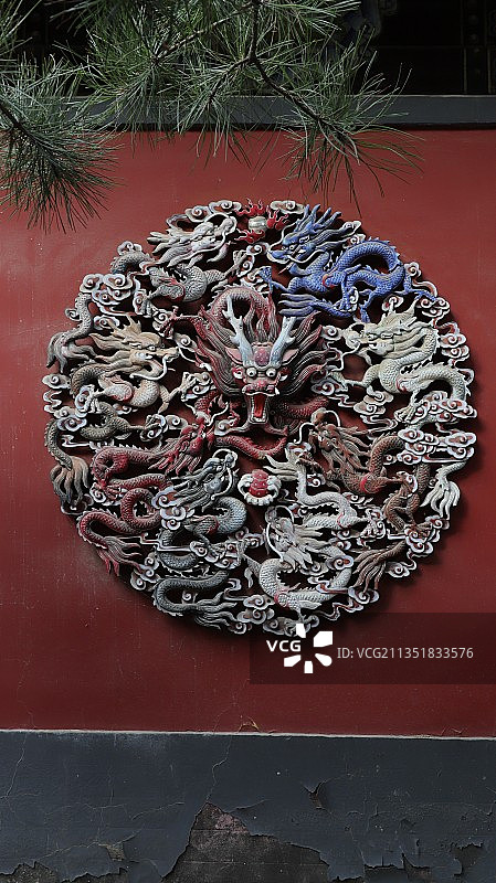 白瀑寺九龙浮雕图片素材