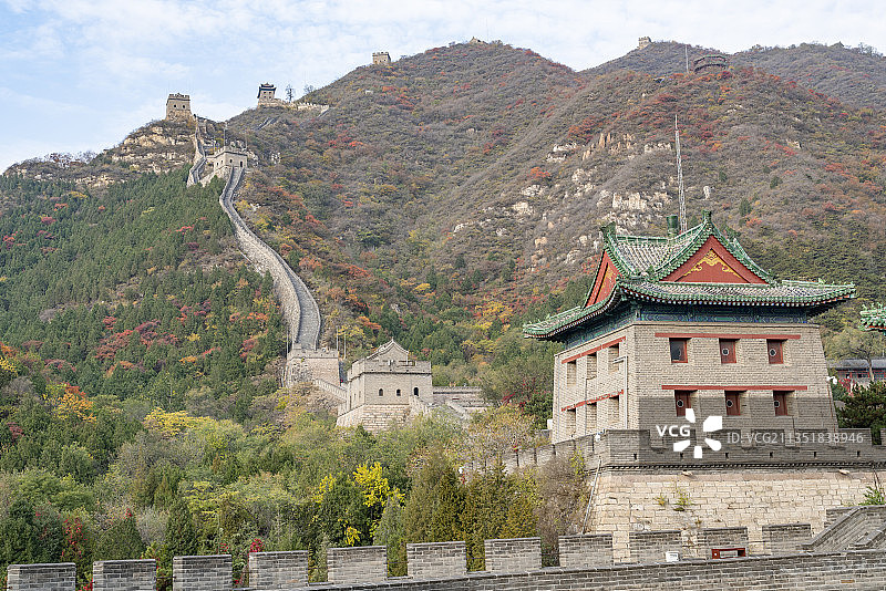 秋季北京居庸关长城自然风光图片素材