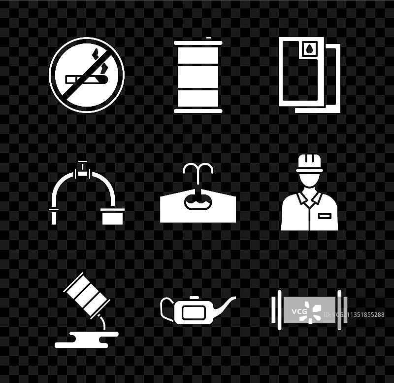 禁止吸烟油桶漏油罐图片素材