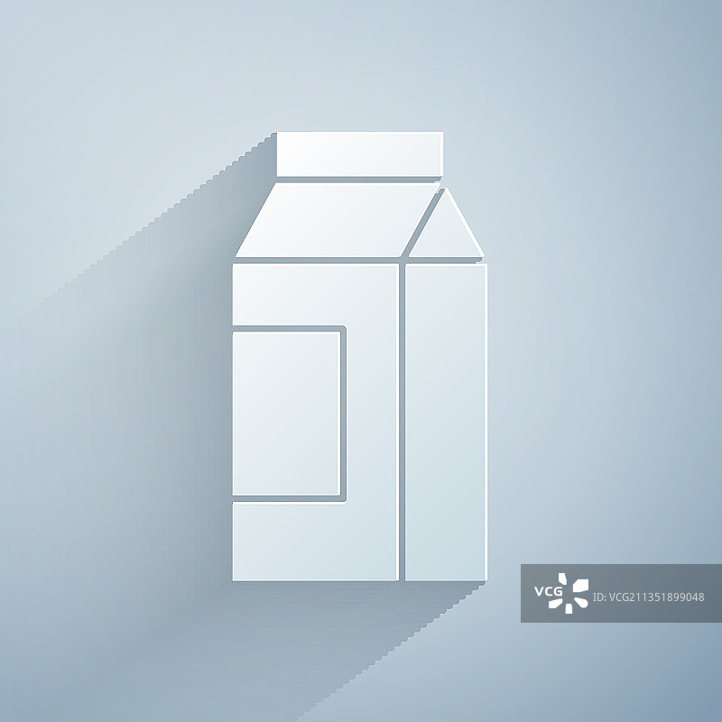 牛奶包装剪纸图标图片素材