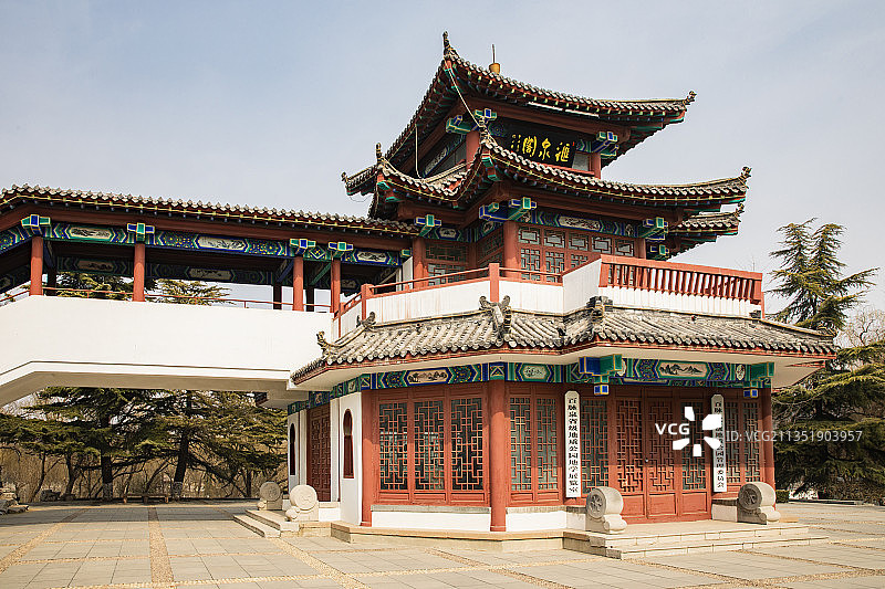 山东济南章丘百脉泉公园汇泉阁图片素材