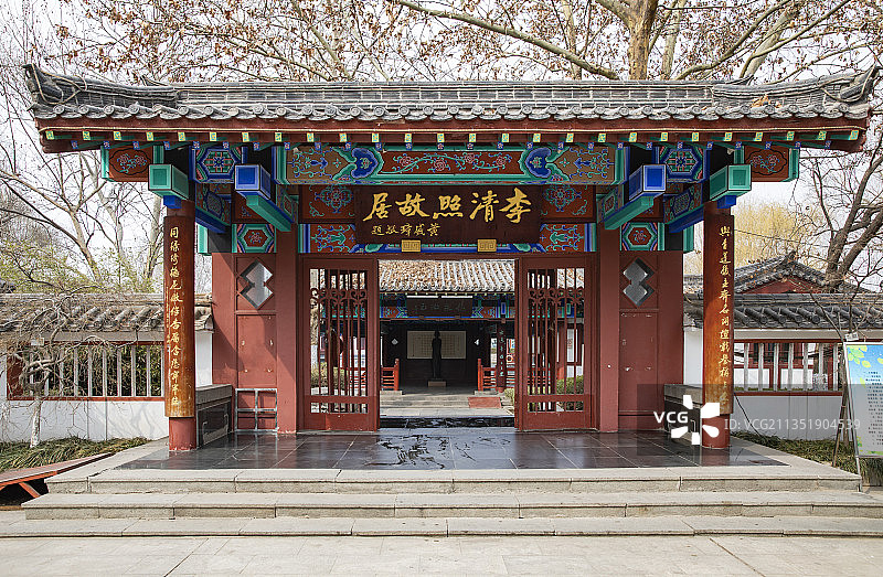 山东济南章丘百脉泉公园李清照故居图片素材