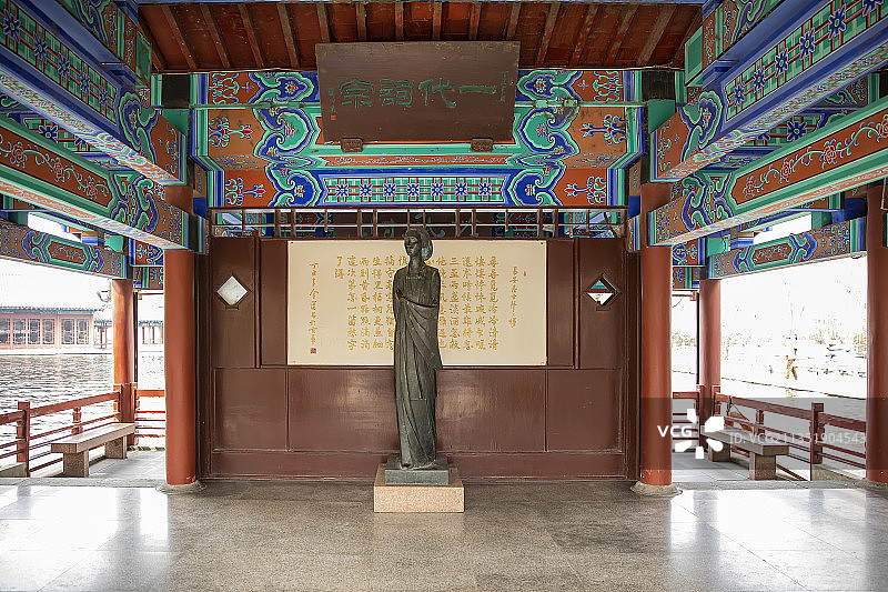 山东济南章丘百脉泉公园李清照故居图片素材