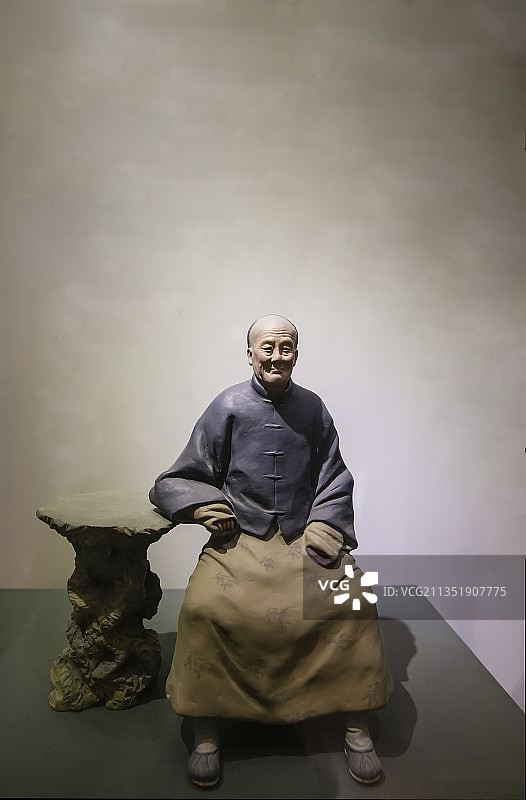 天津泥人张美术馆馆藏艺术品清代张明山作品清代人物肖像图片素材