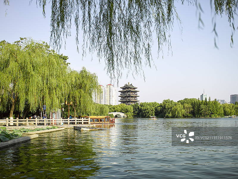 山东省济南市大明湖风景区图片素材