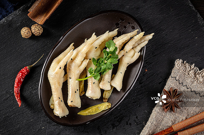 中国传统地方特色熟食 尖椒凤爪图片素材