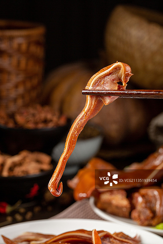 卤猪耳切丝图片素材