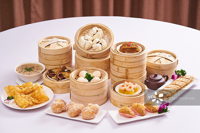 早茶点心糕点蒸笼图片素材